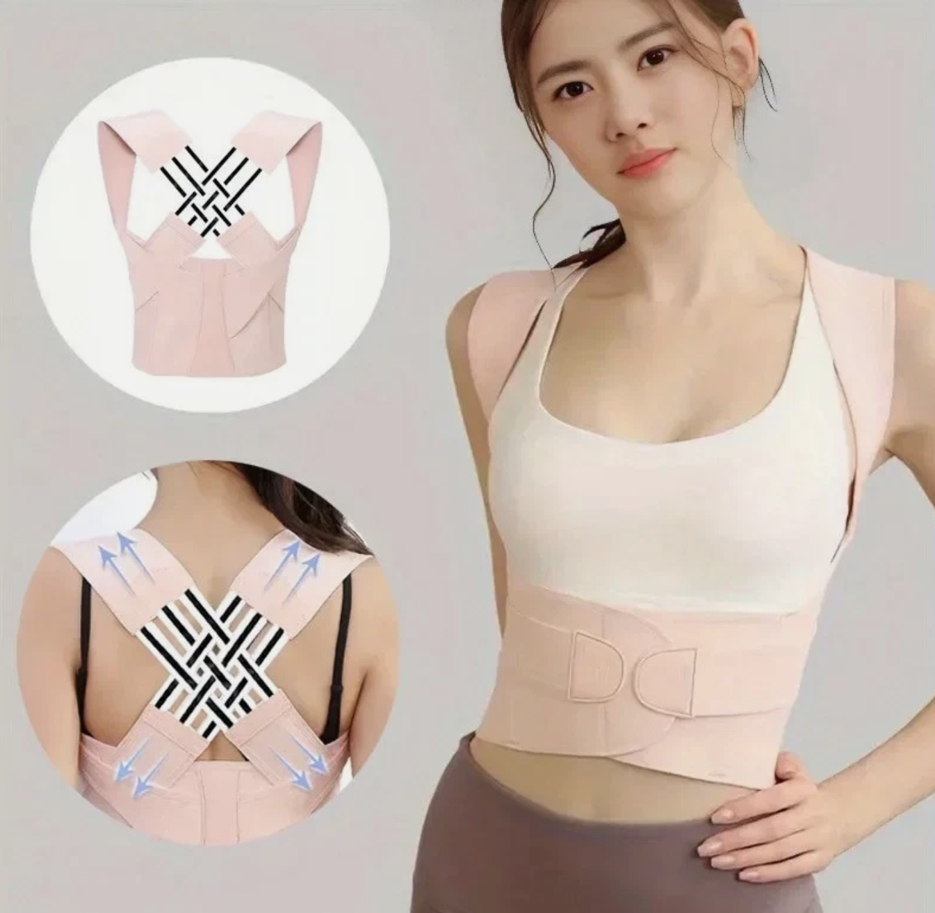AlignFlex Posture Corrector (Pink)