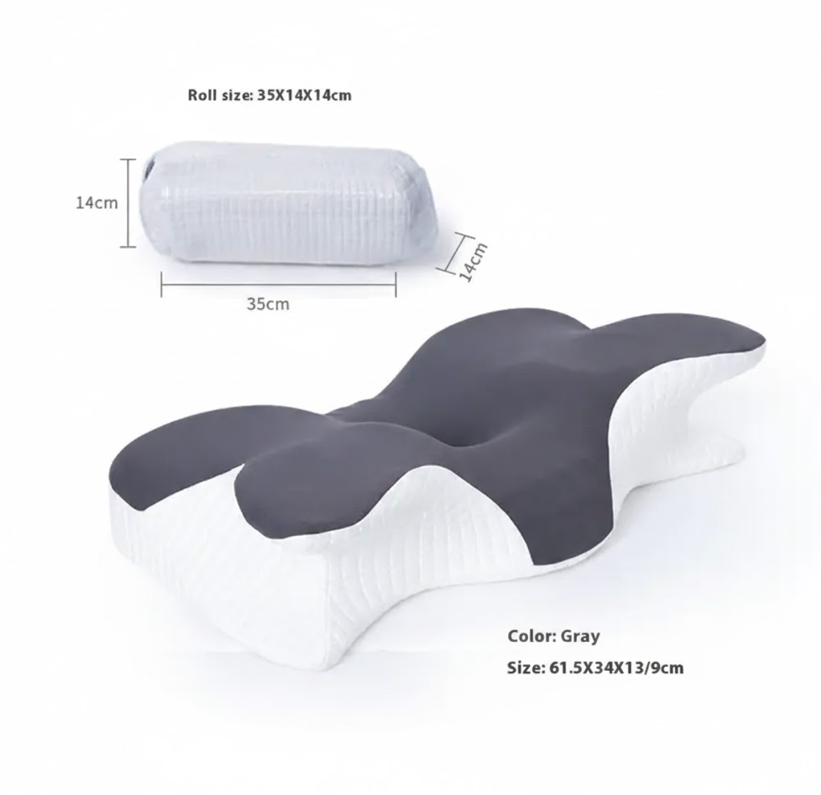 Memory Foam Ergonomic Neck Pillow